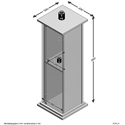 FMD Table d'appoint avec porte 88,5 cm gris pas cher