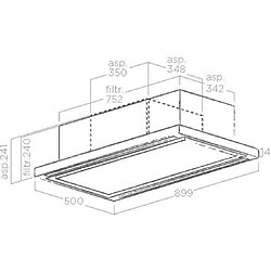 Hotte de plafond 90cm 770m3/h inox - PRF0142094A - ELICA pas cher