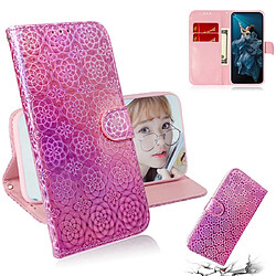 Wewoo Housse Coque Pour Huawei Honor 20 Pro Couleur unie Boucle magnétique colorée Flip horizontal en cuir PU avec support et fentes cartes et portefeuille et lanière rose