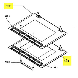 Whirlpool Vitre exterieure avec encadrement wh