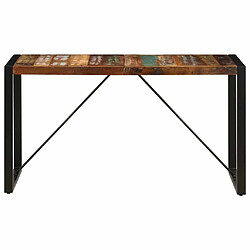 Maison Chic Table de salle à manger,Table à dîner 140x70x75cm Bois de récupération massif -GKD18634