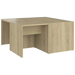 vidaXL Tables basses 4 pcs chêne Sonoma 33x33x33 cm bois d'ingénierie