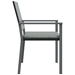 Maison Chic Lot de 4 Chaises de jardin,Fauteuil d'extérieur et coussins noir 54x62,5x89 cm rotin -MN49060 pas cher