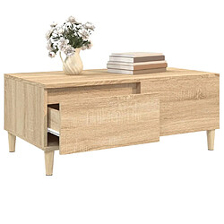 Acheter vidaXL Table basse Chêne sonoma 90x50x36,5 cm Bois d'ingénierie