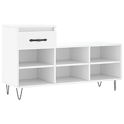 Maison Chic Armoire à Chaussures,Meuble de Rangement à Chaussures Blanc 102x36x60 cm Bois d'ingénierie -MN15753