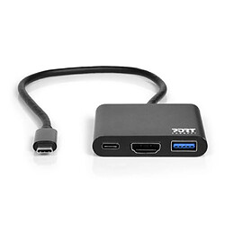 Mini station d'accueil USB C avec HDMI Port Designs Noir