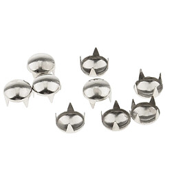 100pcs ronds rivet dôme rivet goujons pour vêtements chapeau sac artisanat argent