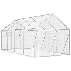 Acheter vidaXL Volière argenté 1,79x4x1,85 m aluminium