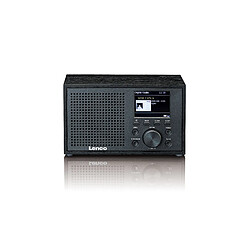 Lenco Radio DAB+/FM compacte et élégante avec Bluetooth® et caisson en bois DAR-017BK Argent-Noir