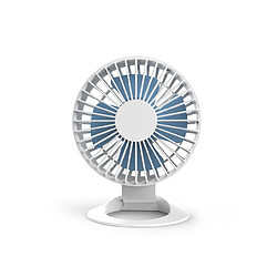 Mini Ventilateur de Refroidissement Silencieux Réglable de Bureau USB Portable à 3 Vitesses pour Bureau à Domicile-Blanc