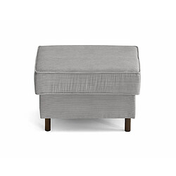 Lisa Design Jake - pouf en velours côtelé - pieds bois foncé pas cher