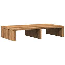 vidaXL Support de moniteur chêne artisanal 50x27x10 cm bois ingénierie