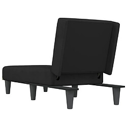 Acheter vidaXL Chaise longue noir velours