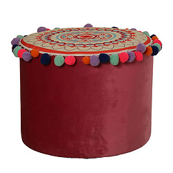 Pouf Alexandra House Living Multicouleur Bois 40 x 30 x 40 cm