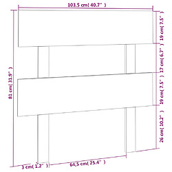 Acheter vidaXL Tête de lit Marron miel 103,5x3x81 cm Bois massif de pin