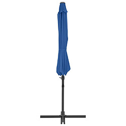 Acheter ComfortXL Parasol Déporté Avec Mât En Acier Bleu Azuré 300 Cm