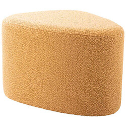 Avis LEITMOTIV Pouf en tissu bouclette Ada Organic Large jaune ocre.