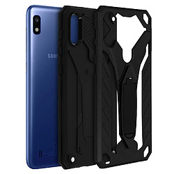 Avizar Coque Galaxy A10 Protection Bi-matière Antichoc Fonction support Noir pas cher