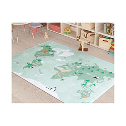 Mani Textile Tapis Enfant Monde, Vert