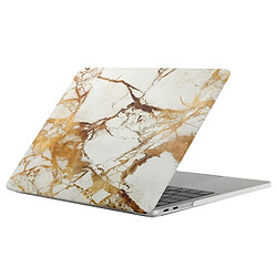 Wewoo Housse Étui Beige et blanc pour 2016 Macbook Pro 13.3 pouce A1706 A1708 Or Texture Marbre Motif Ordinateur Portable Stickers D'eau PC Cas de Protection