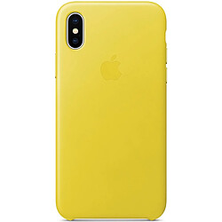 Apple Coque Leather pour iPhone X - Spring Yellow