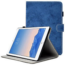 Etui en PU avec support, porte-carte et porte-stylo pour votre iPad Air (2013)/Air 2/9.7-pouces (2017)/(2018) - bleu