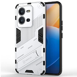 Coque en TPU anti-chute, antichoc avec béquille pour votre Vivo V25 5G - argent