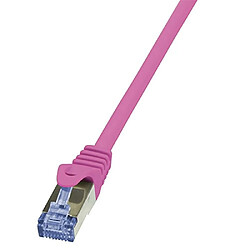 LogiLink Câble patch, Cat. 6A, S/FTP, 1,5 m, rose ()