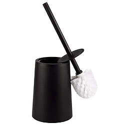 Universal Porte-brosse de toilette Set de brosse de vaisselle de toilette avec porte-vaisselle noir pour la salle de bain Design moderne avec couvercle et manche longue | Porte-brosse de toilette