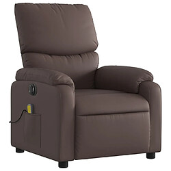 Avis Maison Chic Fauteuil Relax pour salon, Fauteuil de massage inclinable électrique marron similicuir -GKD69709