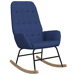 vidaXL Chaise à bascule Bleu Tissu