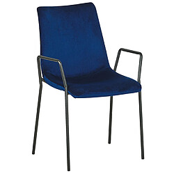 Acheter Beliani Chaise de salle à manger JEFFERSON Set de 2 Velours Bleu foncé