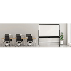 Avis IVOL Tableau blanc mobile - Double face et magnétique - 100 x 150 cm - Noir