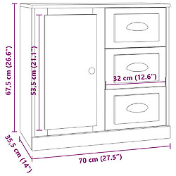 vidaXL Buffets 3 pcs gris béton bois d'ingénierie pas cher