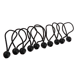 100 Pièces Heavy Duty Ball Bungee Cord Attachez Cordon Canopy Bretelles Noir pas cher