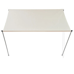 ML-Design Auvent Rétractable pour Fenêtre | 400 x 120 cm | Beige | Hauteur Réglable | Protection UV 50+ | Chaîne Inclus | en Métal et Polyester | Store à Pince Terrasse Jardin Ombrage de Balcon Patio