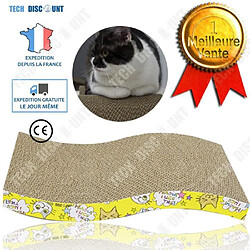 Tech Discount TD® Papier en carton à gratter chat ondulé litière fournitures pour animaux de compagnie pattes équipements jouet griffes blanc sol