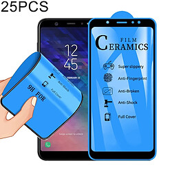 Wewoo Film de verre trempé de céramique à pleine couverture25 PCS 2.5Dpour Galaxy A6 Plus 2018