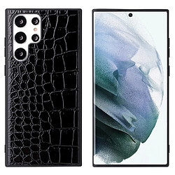 Coque en TPU + PU anti-rayures texture de crocodile pour votre Samsung Galaxy S22 Ultra 5G