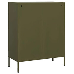 Acheter vidaXL Armoire de rangement Vert olive 80x35x101,5 cm Acier