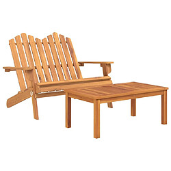 Maison Chic Ensemble de salon de jardin Adirondack 2 pcs - Ensemble table et chaises d'extérieur - Salon/Mobilier de jardin classique bois acacia solide -MN96114