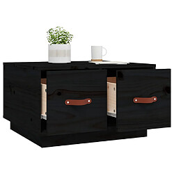 Acheter vidaXL Table basse Noir 60x53x35 cm Bois massif de pin