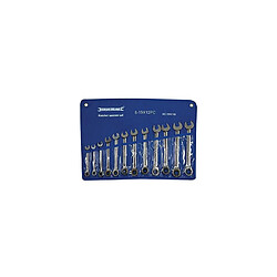 Assortiment de 12 clés mixtes à cliquet et à tête droite 8 à 19 mm - 868746 - Silverline