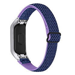 Bracelet en nylon élastique réglable tressée violet/bleu pour votre Samsung Galaxy Fit-e R375