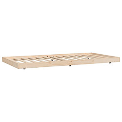 Acheter Maison Chic Lit adulte - Lit simple Cadre de lit,Structure du lit Contemporain 90x200 cm Bois de pin massif -MN26610