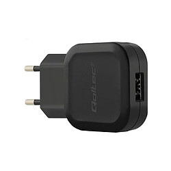 Avis Qoltec 50180 chargeur de téléphones portables Intérieur Noir (Qoltec AC adapter | 12W | 5V | 2.24A | USB)