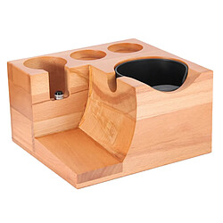 porte-poudre de presse à café de cuisine à la maison Équipement de soutien de machine à café de siège de remplissage en bois de hêtre de poudre de café multifonctionnelle 51mm