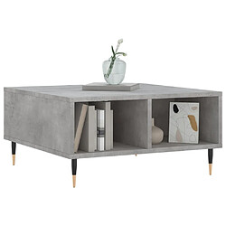 Avis Maison Chic Table basse,Table Console Table d'appoint, Table pour salon gris béton 60x60x30 cm bois d'ingénierie -MN90379