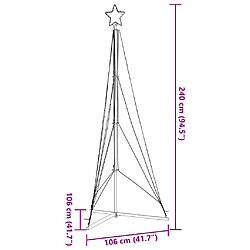 vidaXL Guirlande de sapin de Noël 483 LED colorées 240 cm pas cher