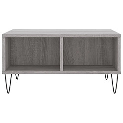 Avis vidaXL Table basse sonoma gris 60x60x30 cm bois d'ingénierie